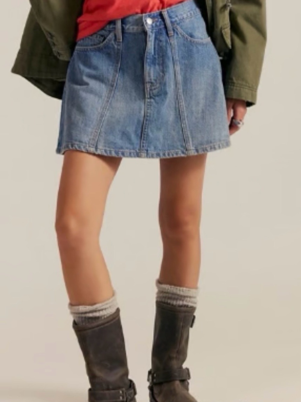 We The Free Hometown Denim Mini Skirt